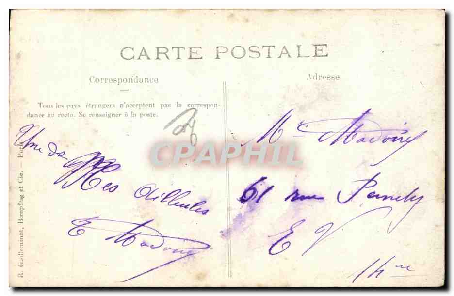 CPA Costume Normand Fileuse Folklore — Verso