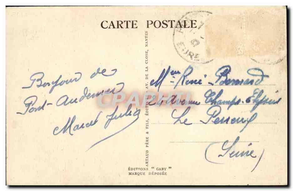 CPA Costumes Normands Folklore — Verso