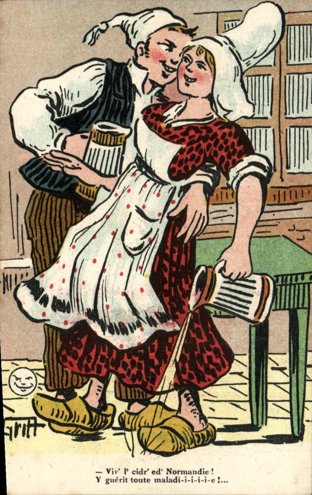 Couples normands buvant du cidre — Grift — n° 24