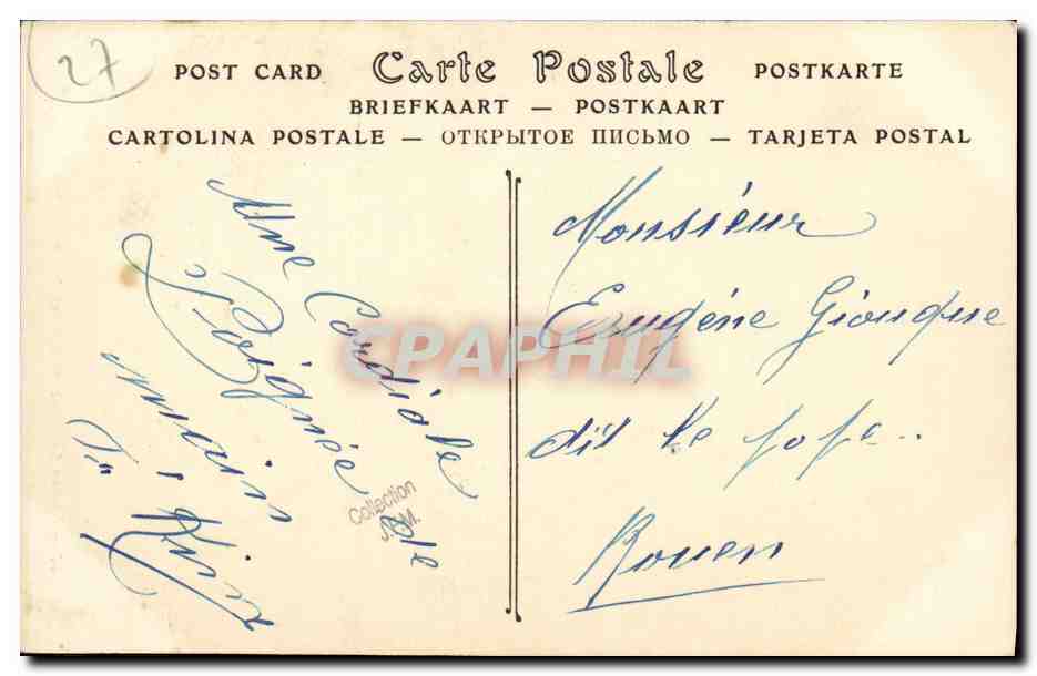CPA Ancien Costume Paysan Normand Folklore — Verso