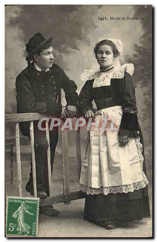 CPA Maries de Rosporden Folklore 