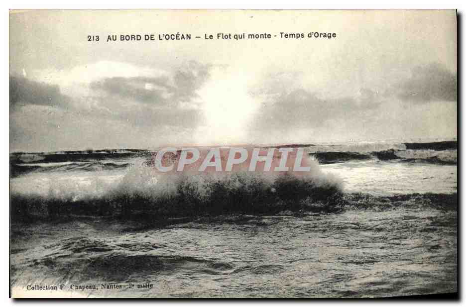CPA Au Bord de L Ocean Le flot qui monte Temps d Orage