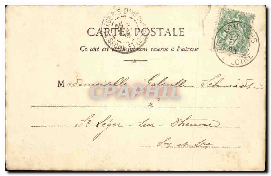 Idylle Bretonne — Au Bourg-de-Baiz — Phototypie de P. Aubrey — Rückseite