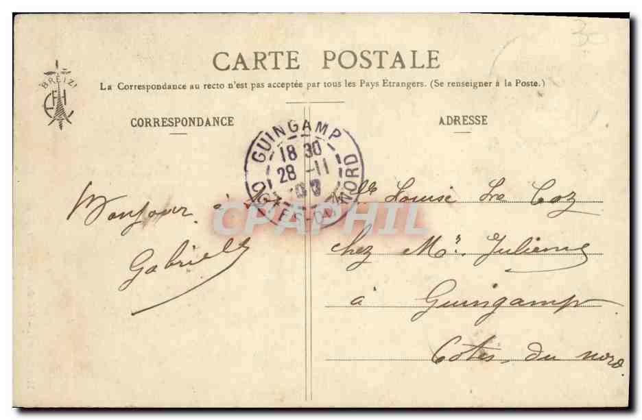 CPA Le Petit Taquin Folklore  — Verso