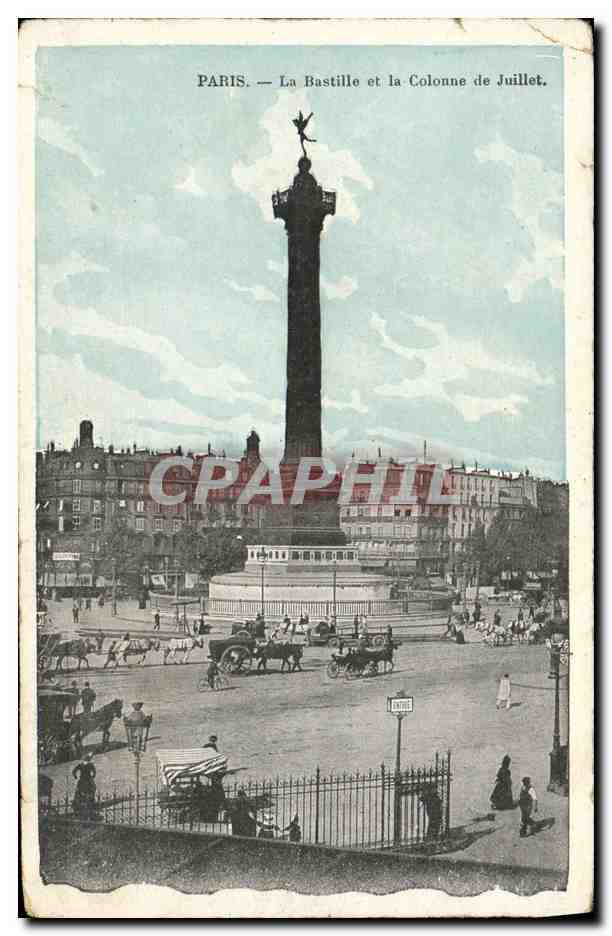 CPA Paris La Bastille et la Colonne de Juillet