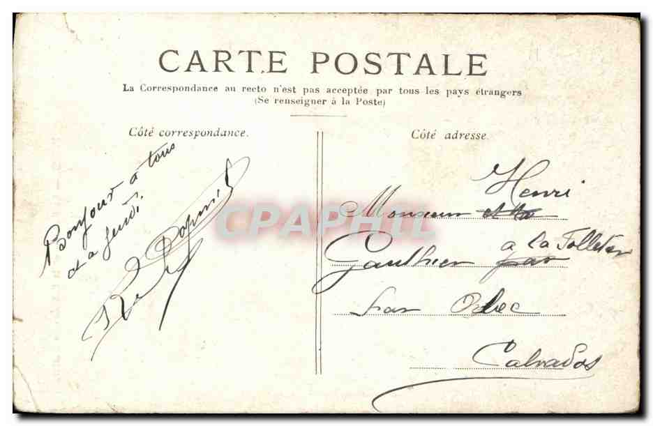 CPA Paris La Bastille et la Colonne de Juillet — Rückseite