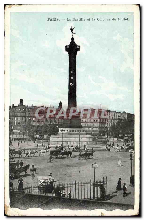 Paris — La Bastille et la Colonne de Juillet — J.C. Paris