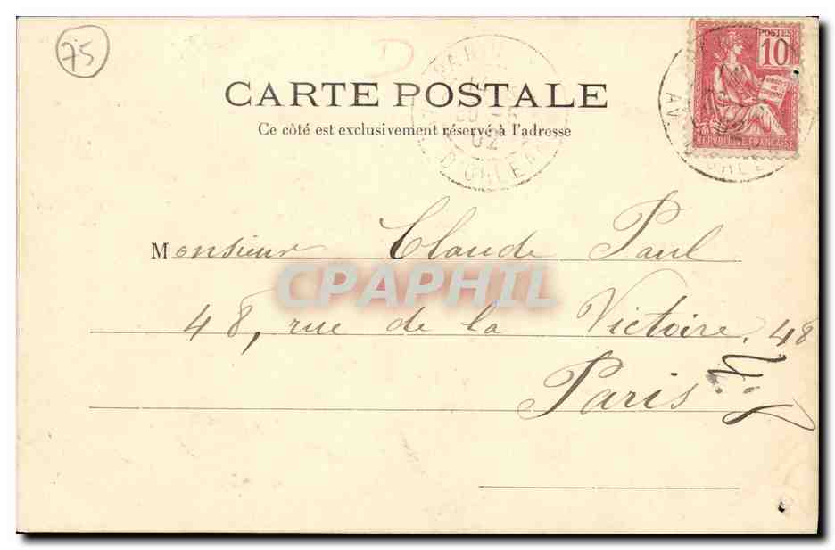 CPA Paris Luxembourg — Rückseite