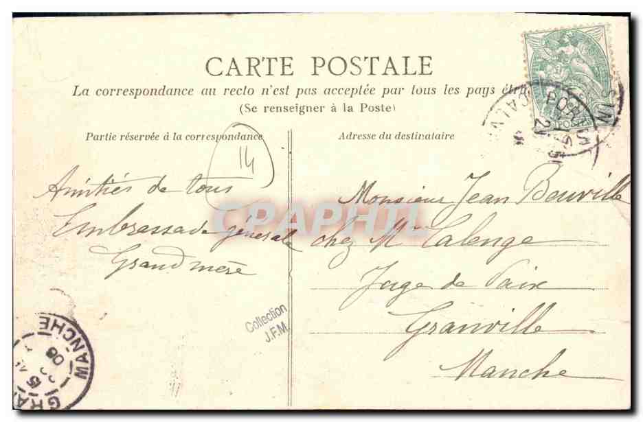 Feue Demoiselle de Fontenailles — Küstenruine — A.D. n°5 — Rückseite