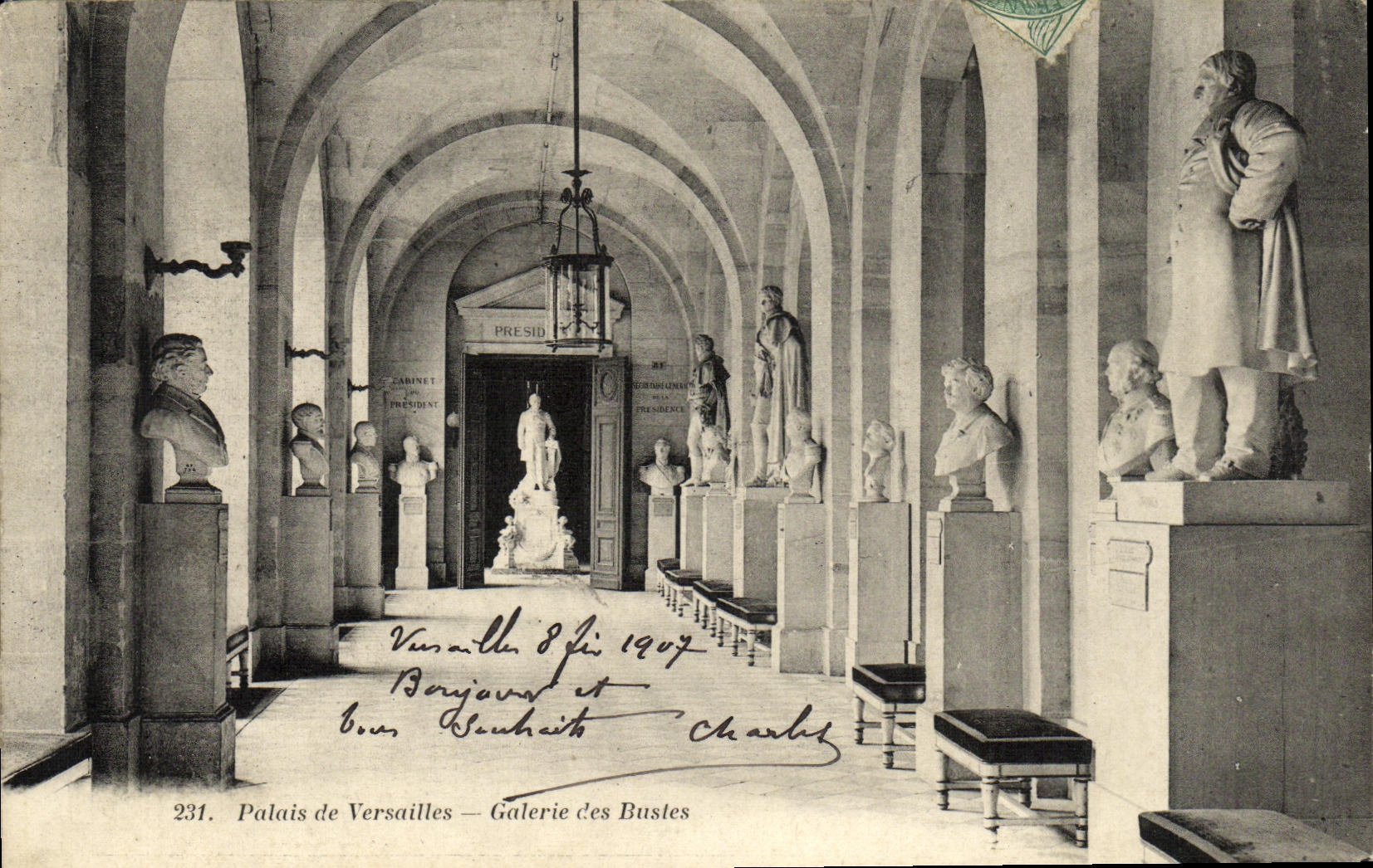 Palais de Versailles — Galerie des Bustes — Éditeur inconnu, n° 231