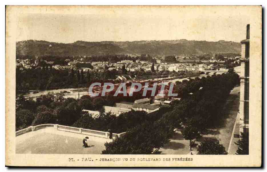 CPA Pau Jurancon vu du Boulevard des Pyrenees