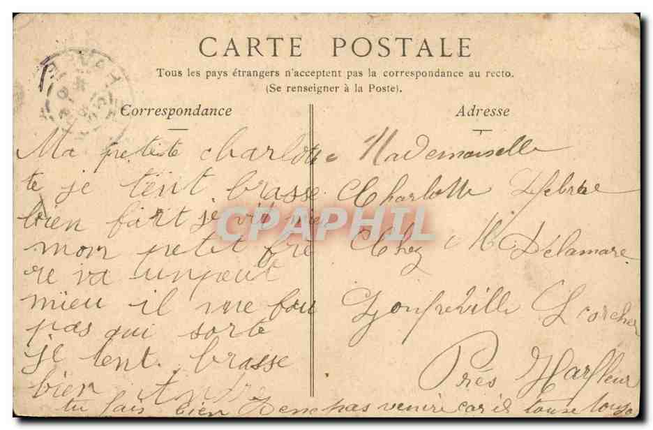 CPA Trois Mats au plus pres Bateau voilier  — Verso