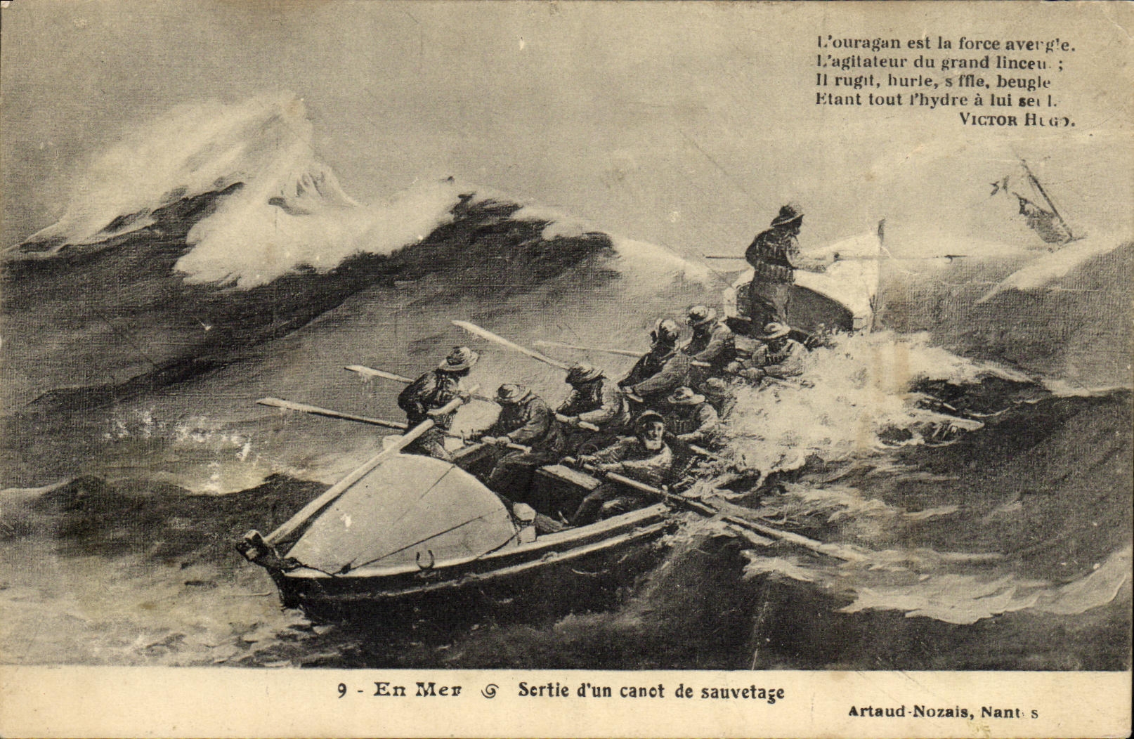 CPA En Mer Sortie d un canot de Sauvetage
