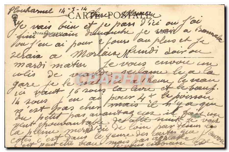CPA En Mer Sortie d un canot de Sauvetage — Rückseite