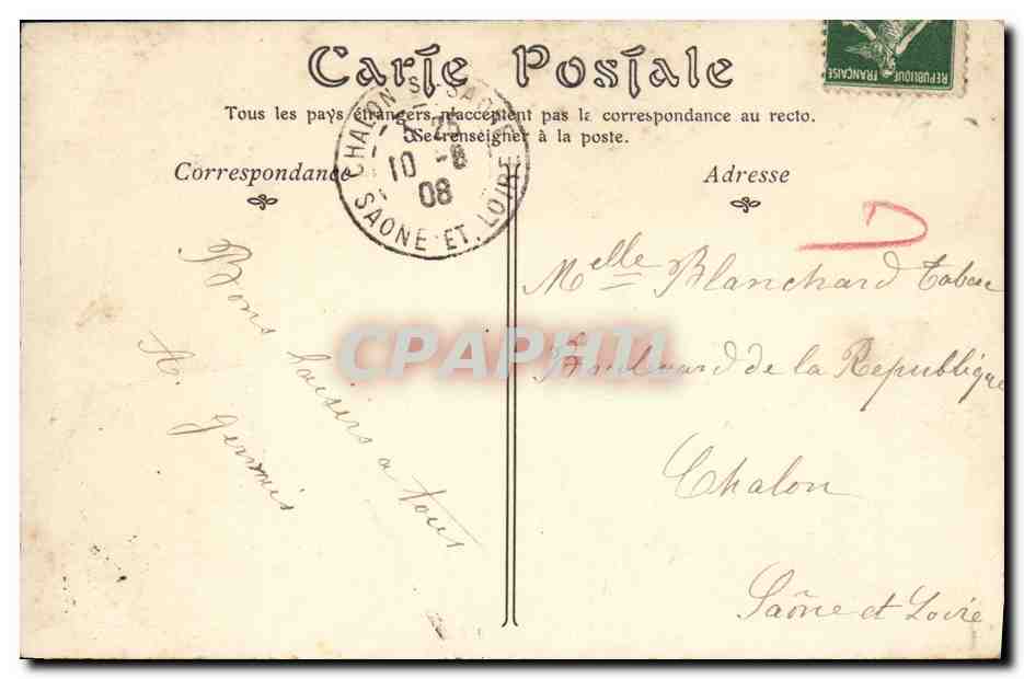 CPA Paris Le Parc Montsouris Le Pont Rustique — Rückseite