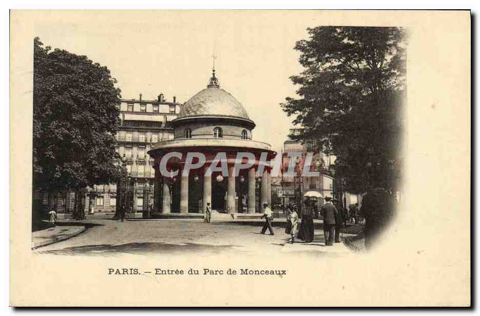 CPA Paris Entree du Parc Monceaux