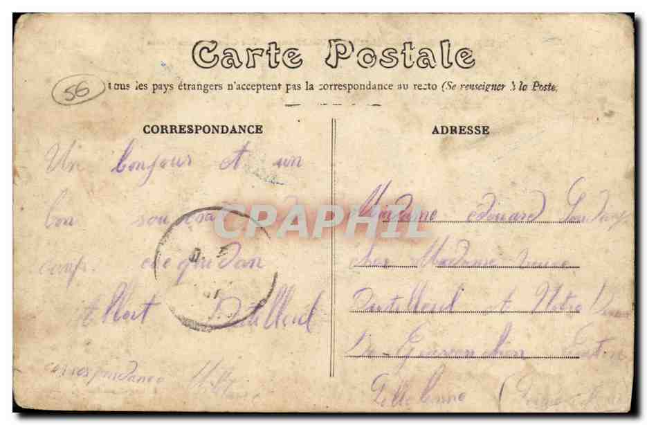 CPA Au Camp de Coetquidan Vue Generale des Tentes Militaria — Rückseite