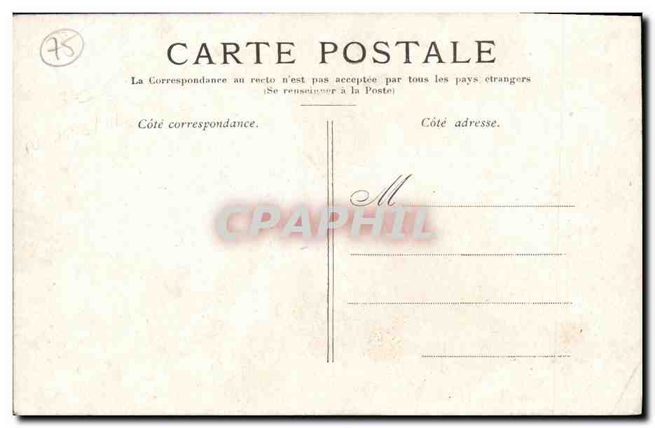 CPA Paris Le Place de la Concorde — Rückseite