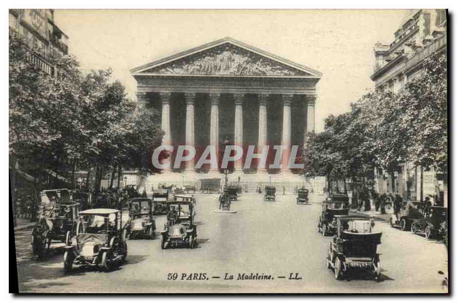 CPA Paris La Madeleine Automobile