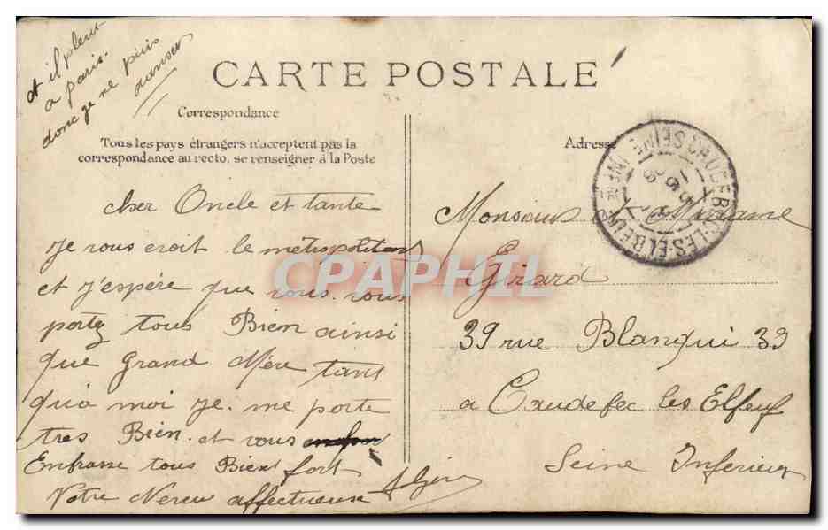 Paris — Le Métropolitain au Boulevard de la Chapelle — Éditeur LD, n° 407 — Rückseite