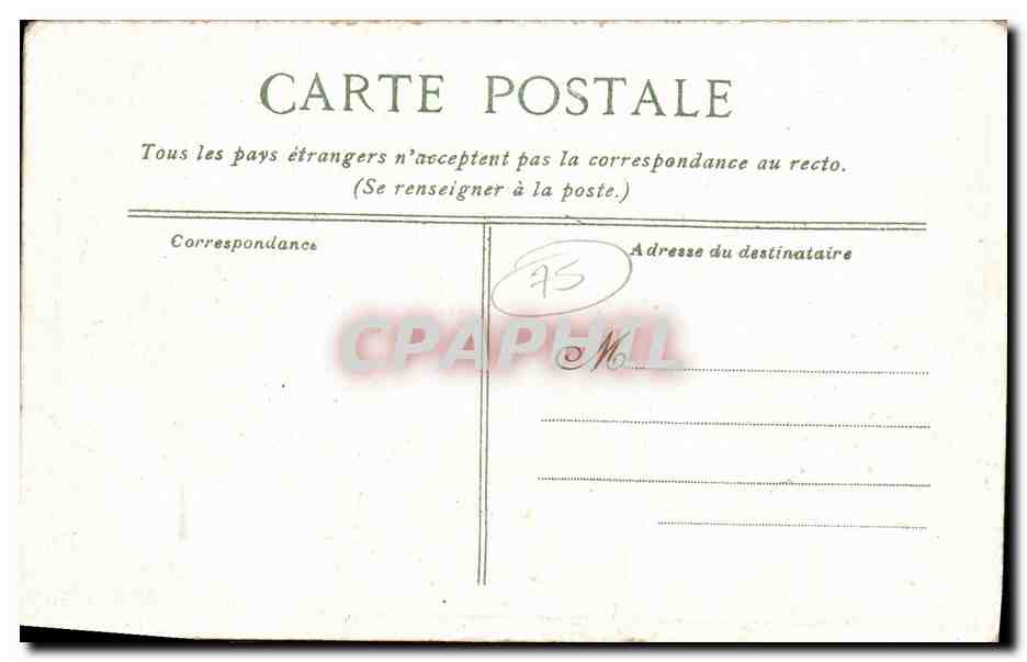 CPA Paris Le Metropolitain Metro Bastille — Rückseite