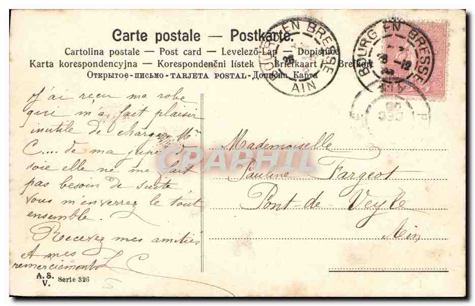 CPA Heureuse Annee Gui — Verso