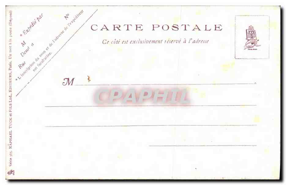 CPA Ville brumeuse — Verso