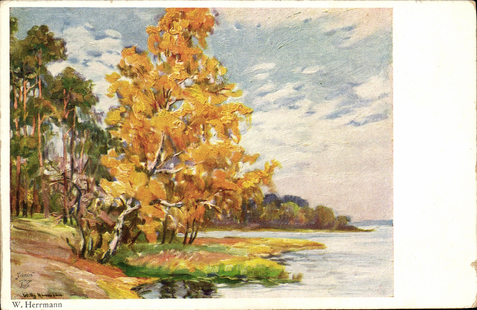 CPA Paysage Herrmann Bord d eau