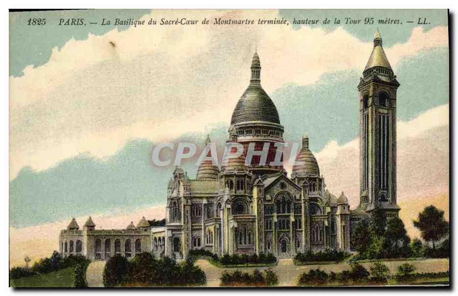 CPA Paris La Basilique du Sacre Coeur de Montmatre terminee