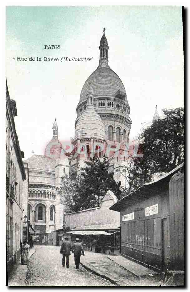 Paris - Rue de la Barre (Montmartre) — vue du Sacré-Cœur — Graphical