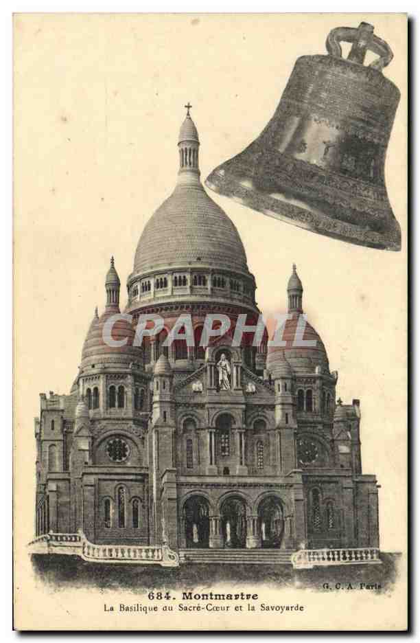 CPA Montmartre La Basilique du Sacre Coeur et la Savoyarde Cloche