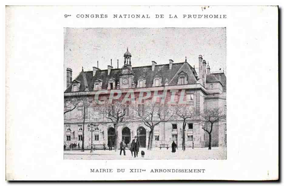 CPA Congres National de la Prud Homie Marie du Xlll me Arrondissement