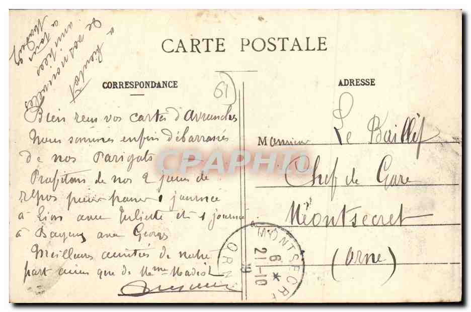 CPA A travers la Normande Types et Costumes anciens Une noce en pays d Auge Folklore  — Verso