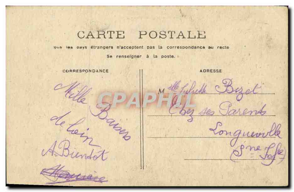 CPA Paris Pont Alexandre lll  — Rückseite