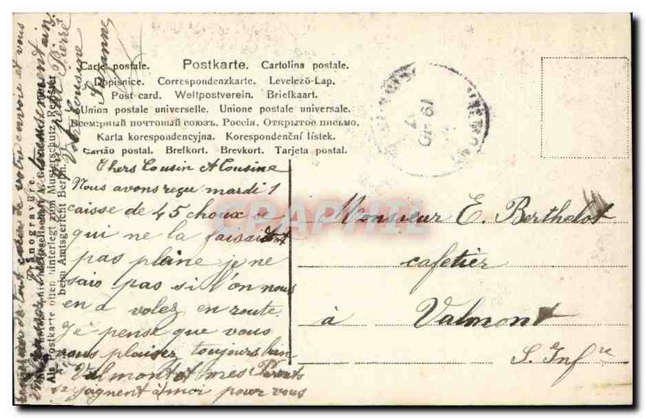 CPA Fantaisie Femme pecheuse de crevettes  — Rückseite