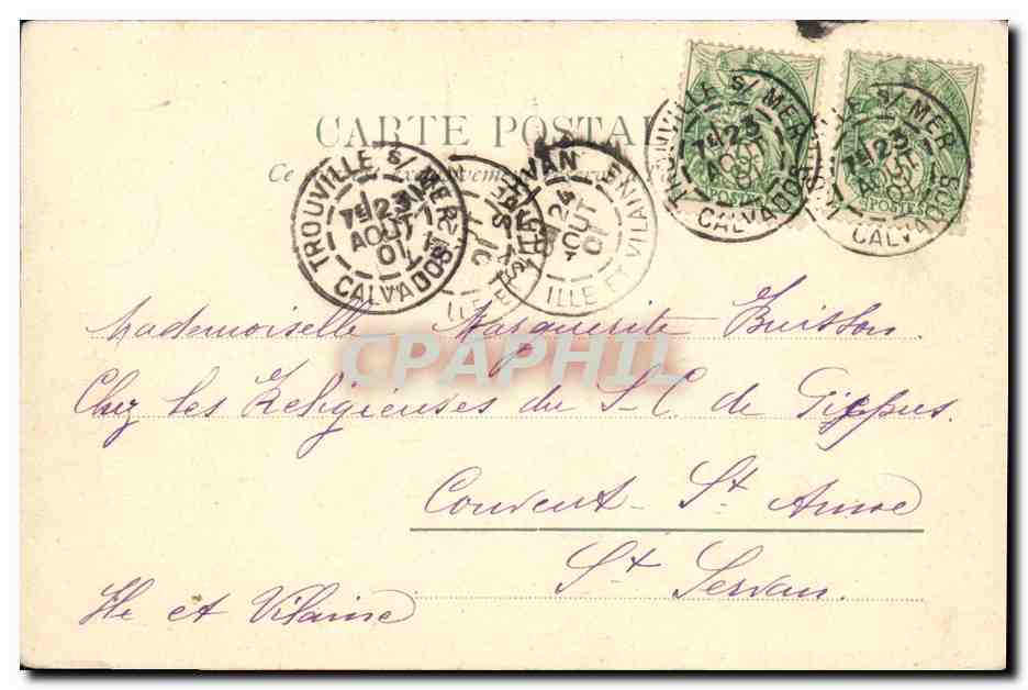 CPA Sam la Plage Femmes — Rückseite