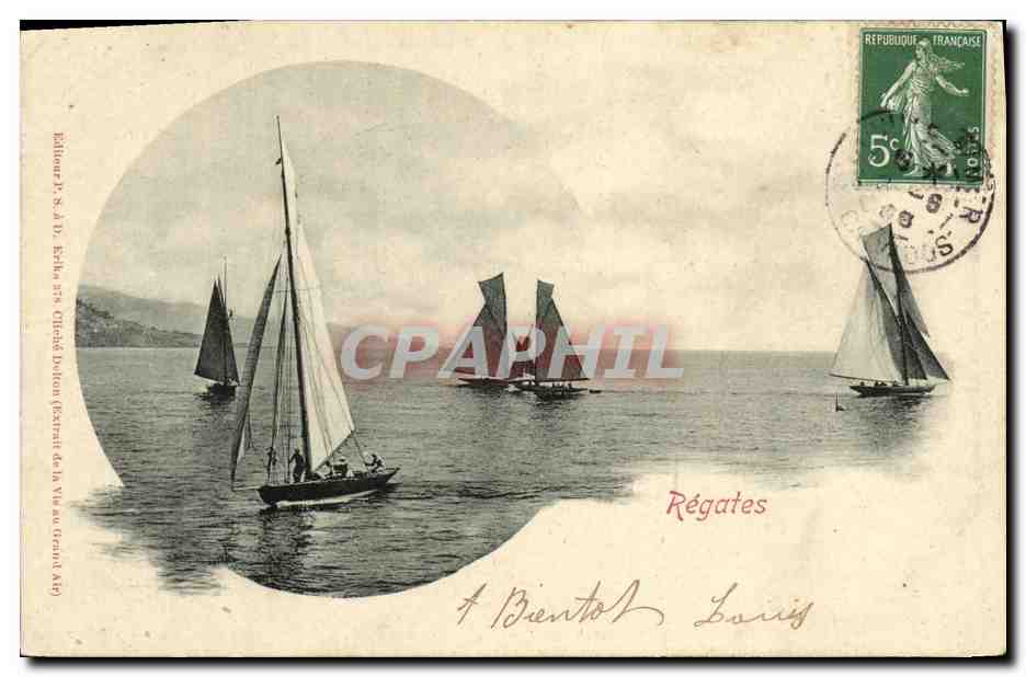 Régates — Bientôt — Éditeur P. & D. Berthe, 25a, Quai de la Vie au Grand Air