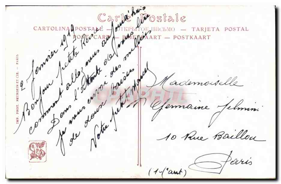 CPA Salons de Paris Alfred Guillou Premier embarquement pour la grande peche  — Verso