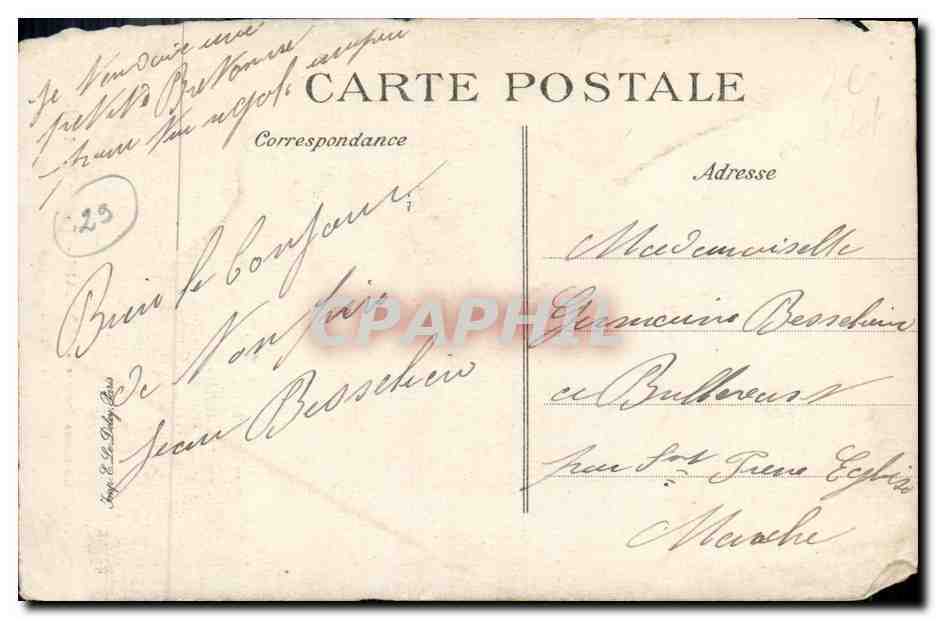 Costumes Bretons - MORLAIX - Toilette de Mirette - La coiffe à Cornette — Reverso
