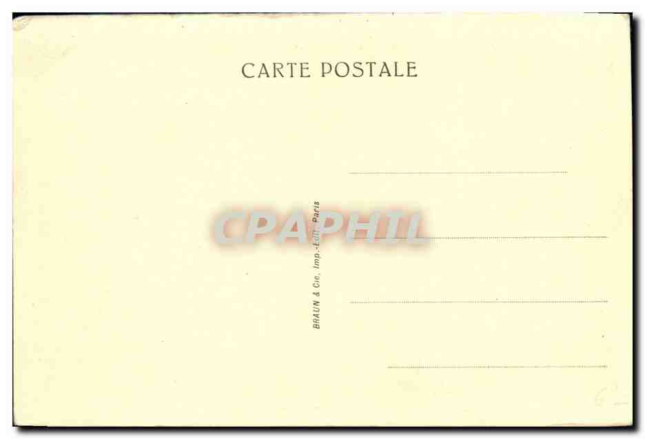Musée de Chantilly — Panorama pris de la route de Vineuil — Braun & Co. Paris — Rückseite