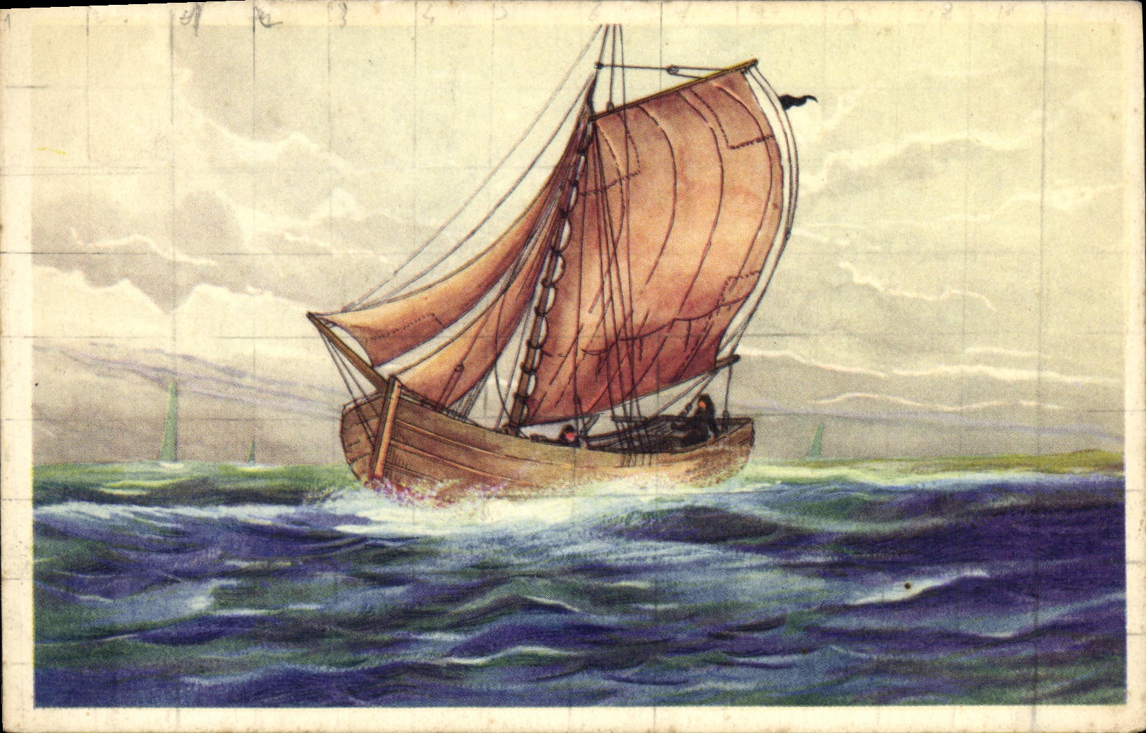CPA Bateau Barque de peche 