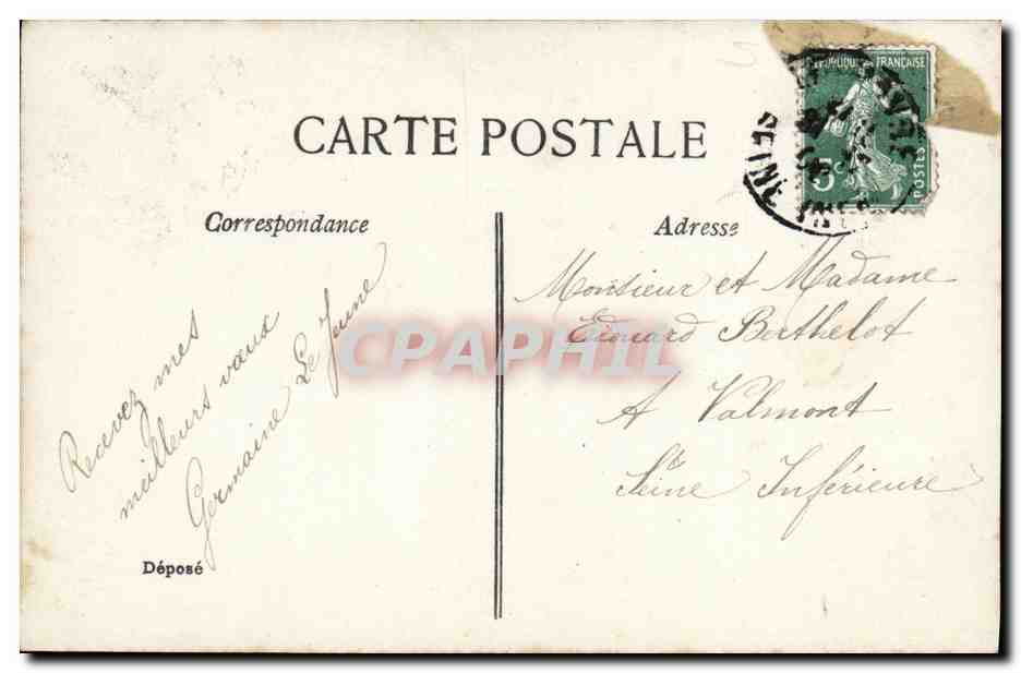 Femme en fourrure — décor de houx et glace — éditeur E.D. n°140 — Reverso