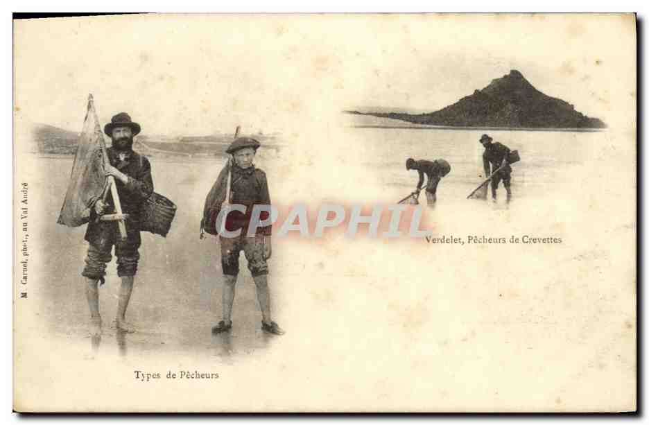 CPA Types De Pecheurs Verdelet Pecheurs de crevettes
