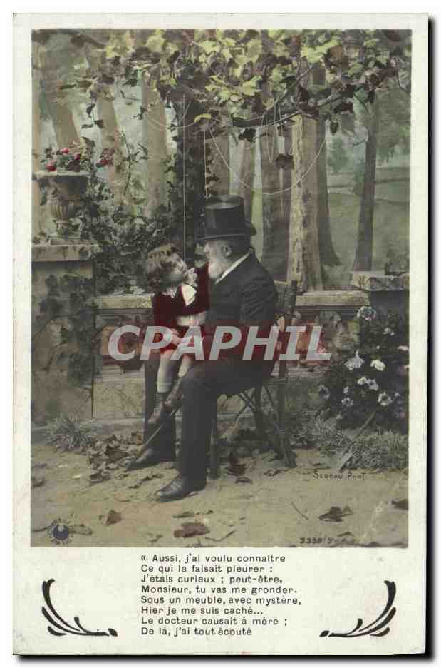 CPA Fantaisie Enfant Vieillard