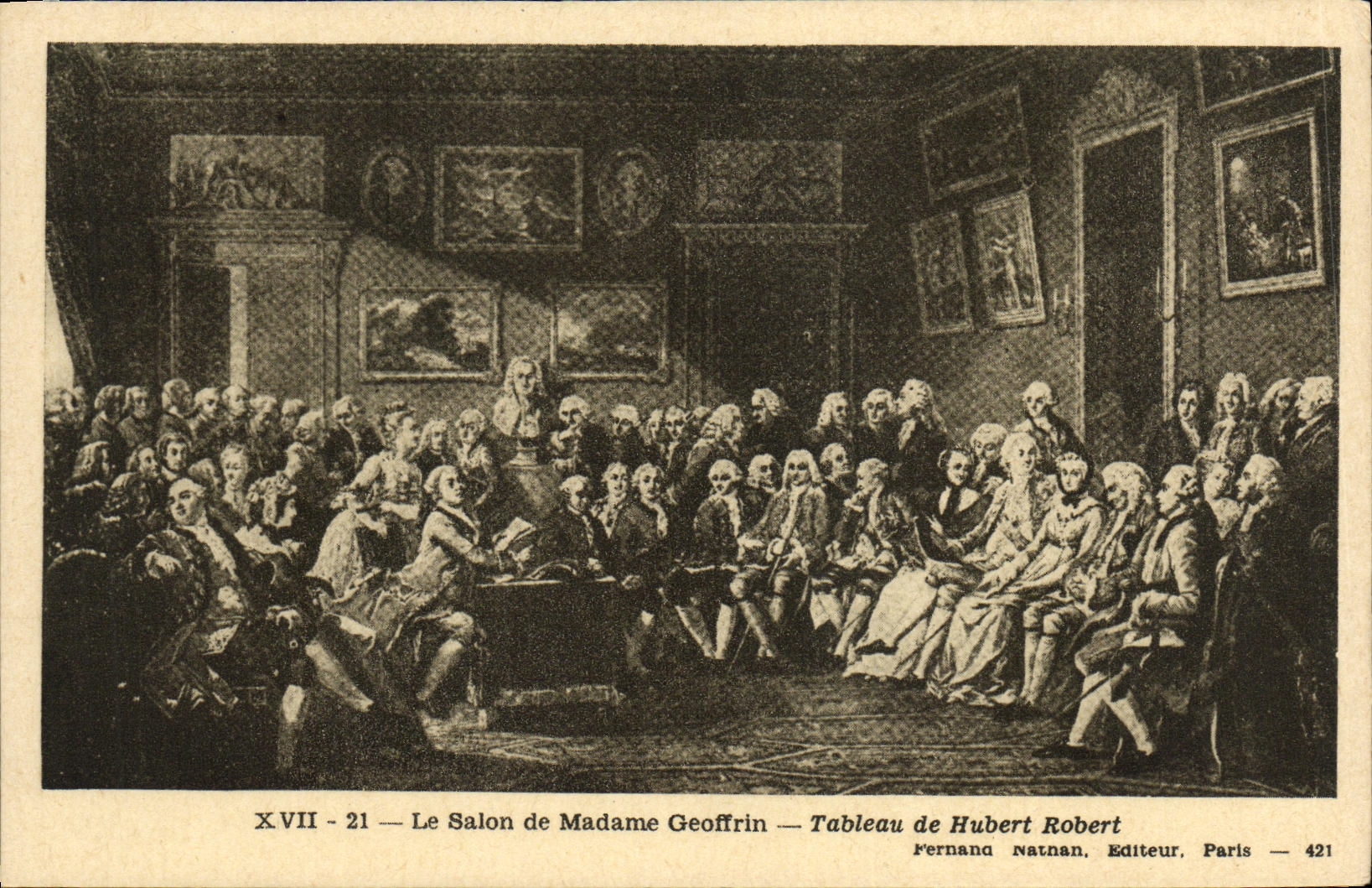 CPA Le Salon de Madame Geoffrin Tableau de Hubert Robert