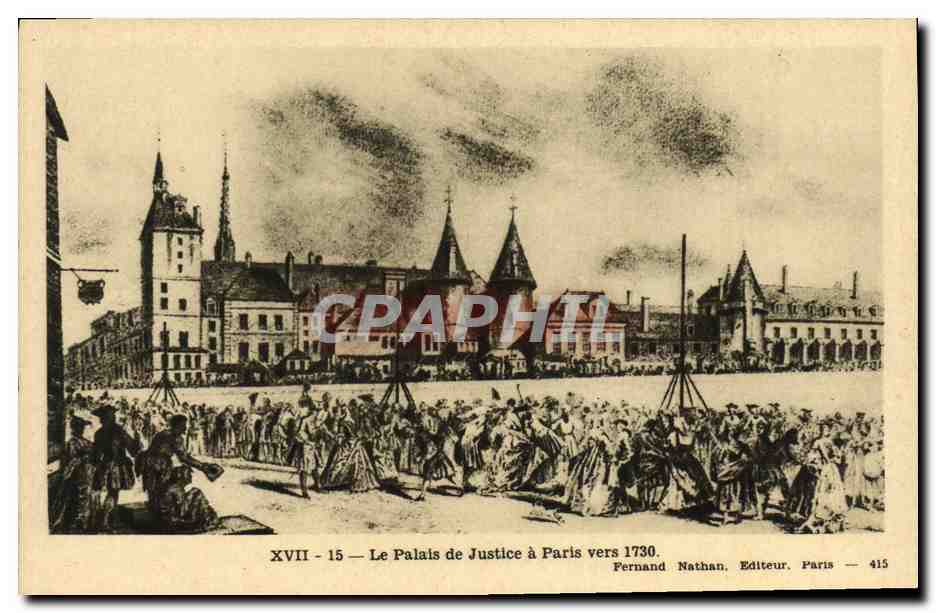 CPA Le Palais de Justice a Paris Vers 1730
