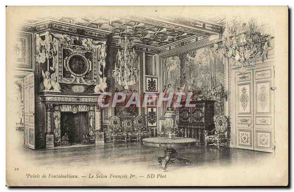 Paleis van Fontainebleau — Het Salloon van Frans I — ND Pbot