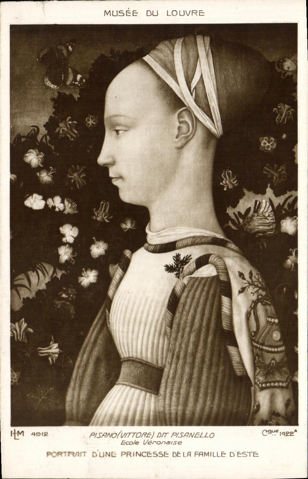 CPA Pisano Dit Pisanello Portrait d une princesse de la famille d Este 