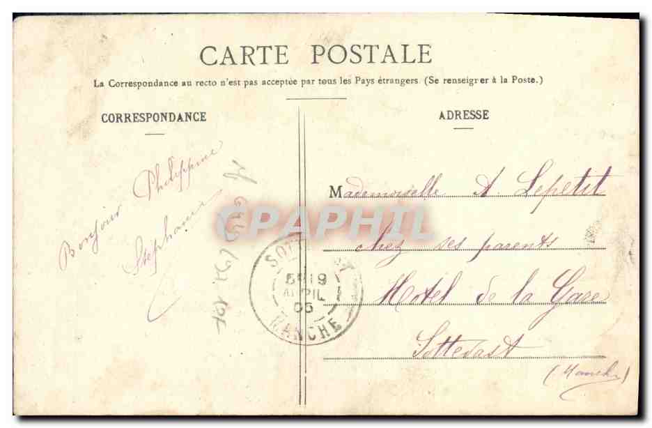 Femme souriante tenant un billet — Le Courrier de Madame — éditeur PONTES, n°2 — Verso