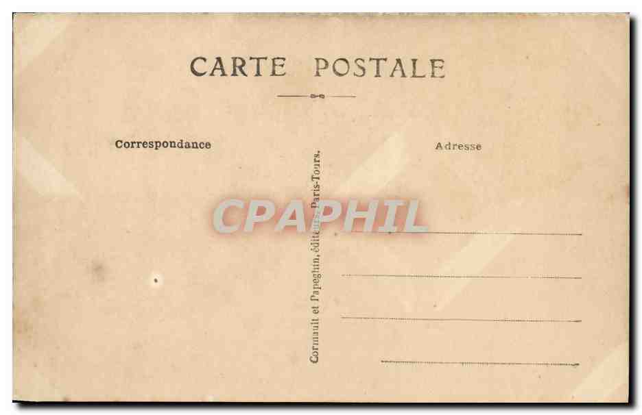 Fête de la Victoire - 14 Juillet 1919 — Le Coq Gaulois surmontant la pyramide des canons allemands — Cornault et Papeginn, éditeurs Paris-Tours — Verso